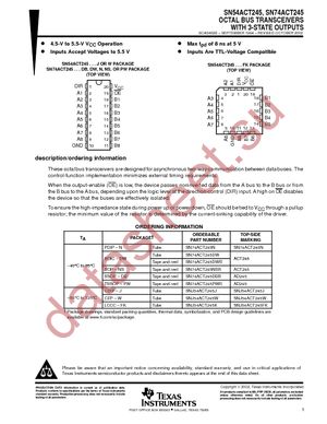 SN74ACT245DBRG4 datasheet  